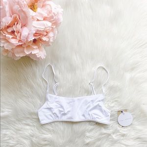 🌟SOLD🌟NWT Tori Praver White Ribbed Cooper Top